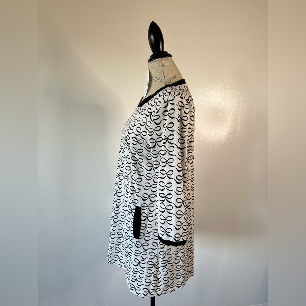 kate spade Black & White Bow-Print Nightshirt - Picture 4 of 11